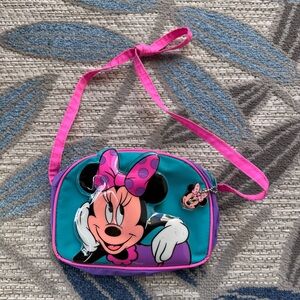 Vintage Disney Minnie Mouse‎ Canvas Vinyl Shoulder Strap Messenger Purse Bag